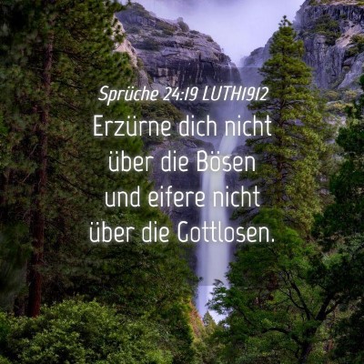 Picture 04 - Sprüche 24:19 LUTH1912 - Erzürne dich nicht über die Bösen und eifere - Bible Verse Picture
