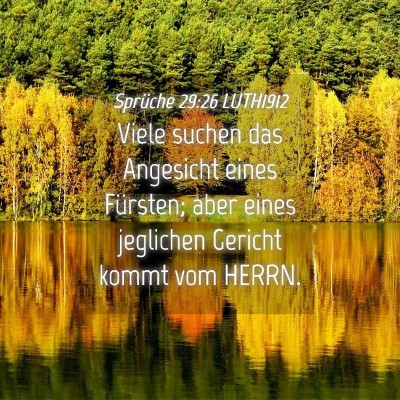 Picture 04 - Sprüche 29:26 LUTH1912 - Viele suchen das Angesicht eines Fürsten; aber - Bible Verse Picture