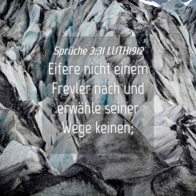 Picture 04 - Sprüche 3:31 LUTH1912 - Eifere nicht einem Frevler nach und erwähle - Bible Verse Picture