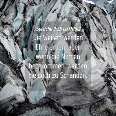 Picture 04 - Sprüche 3:35 LUTH1912 - Die Weisen werden Ehre erben; aber wenn die - Bible Verse Picture
