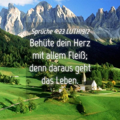 Picture 04 - Sprüche 4:23 LUTH1912 - Behüte dein Herz mit allem Fleiß; denn daraus - Bible Verse Picture