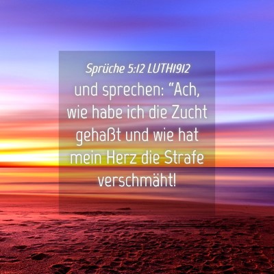 Picture 04 - Sprüche 5:12 LUTH1912 - und sprechen: “Ach, wie habe ich die Zucht - Bible Verse Picture