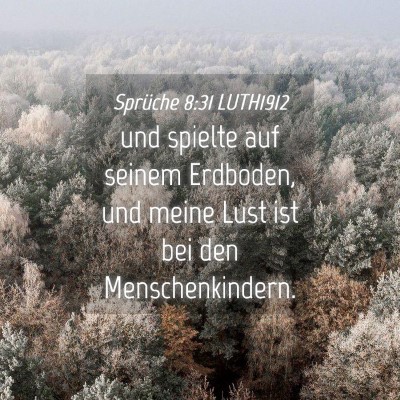 Picture 04 - Sprüche 8:31 LUTH1912 - und spielte auf seinem Erdboden, und meine Lust - Bible Verse Picture