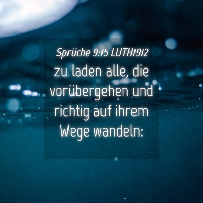 Picture 04 - Sprüche 9:15 LUTH1912 - zu laden alle, die vorübergehen und richtig auf - Bible Verse Picture