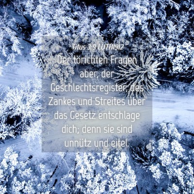 Picture 04 - Titus 3:9 LUTH1912 - Der törichten Fragen aber, der - Bible Verse Picture