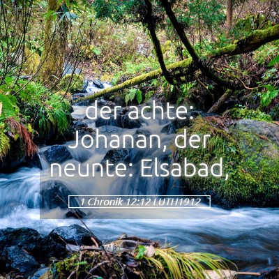 Picture 05 - 1 Chronik 12:12 LUTH1912 - der achte: Johanan, der neunte: - Bible Verse Picture
