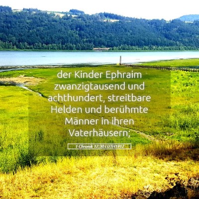 Picture 05 - 1 Chronik 12:30 LUTH1912 - der Kinder Ephraim zwanzigtausend und - Bible Verse Picture
