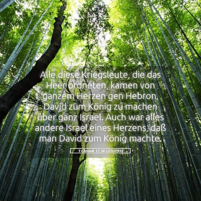 Picture 05 - 1 Chronik 12:38 LUTH1912 - Alle diese Kriegsleute, die das Heer ordneten, - Bible Verse Picture