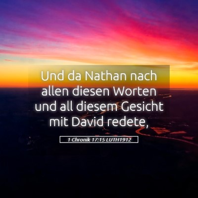Picture 05 - 1 Chronik 17:15 LUTH1912 - Und da Nathan nach allen diesen Worten und all - Bible Verse Picture