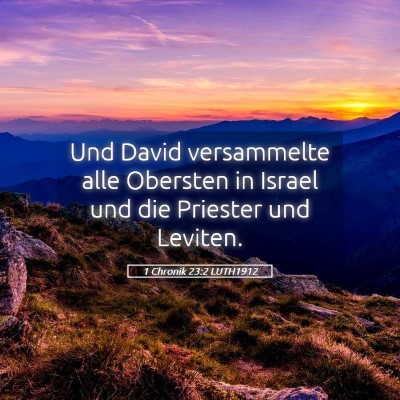 Picture 05 - 1 Chronik 23:2 LUTH1912 - Und David versammelte alle Obersten in Israel und - Bible Verse Picture