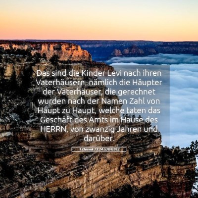 Picture 05 - 1 Chronik 23:24 LUTH1912 - Das sind die Kinder Levi nach ihren - Bible Verse Picture