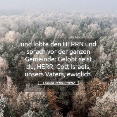 Picture 05 - 1 Chronik 29:10 LUTH1912 - und lobte den HERRN und sprach vor der ganzen - Bible Verse Picture