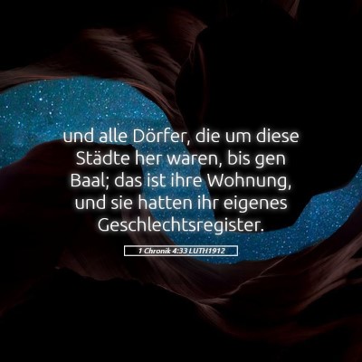 Picture 05 - 1 Chronik 4:33 LUTH1912 - und alle Dörfer, die um diese Städte her waren, - Bible Verse Picture