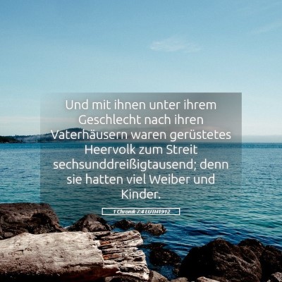 Picture 05 - 1 Chronik 7:4 LUTH1912 - Und mit ihnen unter ihrem Geschlecht nach ihren - Bible Verse Picture