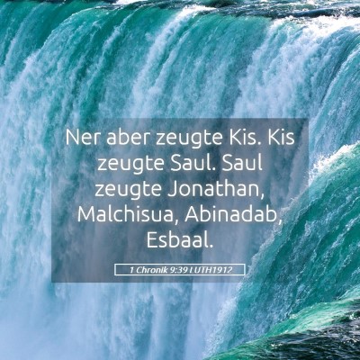 Picture 05 - 1 Chronik 9:39 LUTH1912 - Ner aber zeugte Kis. Kis zeugte Saul. Saul zeugte - Bible Verse Picture