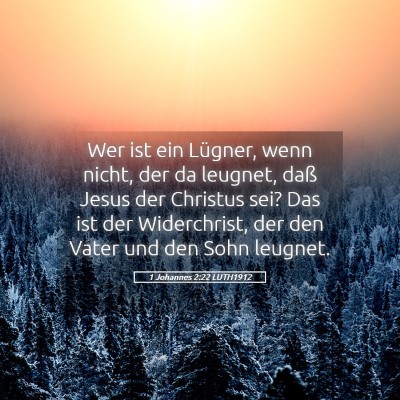 Picture 05 - 1 Johannes 2:22 LUTH1912 - Wer ist ein Lügner, wenn nicht, der da leugnet, - Bible Verse Picture
