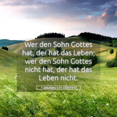 Picture 05 - 1 Johannes 5:12 LUTH1912 - Wer den Sohn Gottes hat, der hat das Leben; wer - Bible Verse Picture