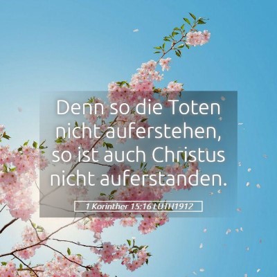 Picture 05 - 1 Korinther 15:16 LUTH1912 - Denn so die Toten nicht auferstehen, so ist auch - Bible Verse Picture