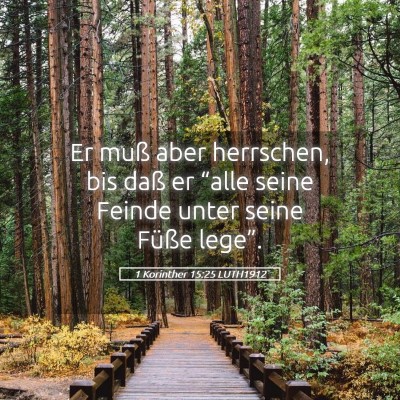 Picture 05 - 1 Korinther 15:25 LUTH1912 - Er muß aber herrschen, bis daß er “alle seine - Bible Verse Picture