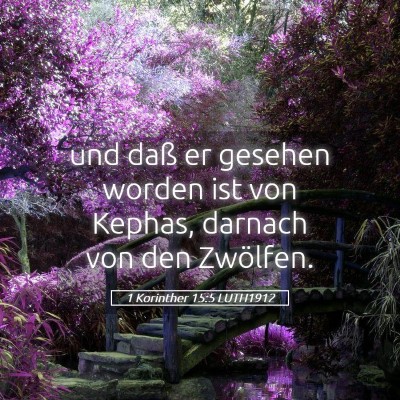 Picture 05 - 1 Korinther 15:5 LUTH1912 - und daß er gesehen worden ist von Kephas, - Bible Verse Picture