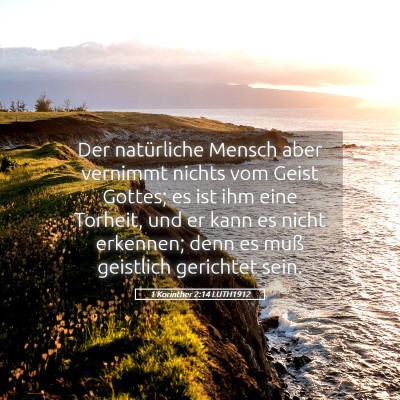 Picture 05 - 1 Korinther 2:14 LUTH1912 - Der natürliche Mensch aber vernimmt nichts vom - Bible Verse Picture
