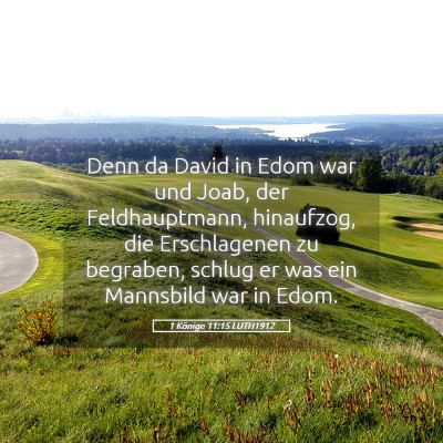 Picture 05 - 1 Könige 11:15 LUTH1912 - Denn da David in Edom war und Joab, der - Bible Verse Picture