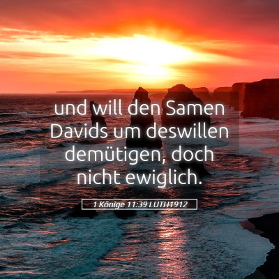 Picture 05 - 1 Könige 11:39 LUTH1912 - und will den Samen Davids um deswillen - Bible Verse Picture