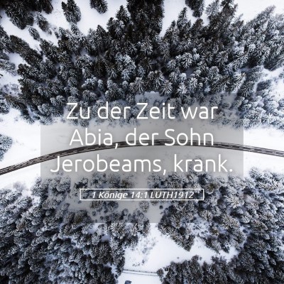 Picture 05 - 1 Könige 14:1 LUTH1912 - Zu der Zeit war Abia, der Sohn Jerobeams, - Bible Verse Picture