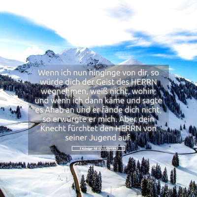Picture 05 - 1 Könige 18:12 LUTH1912 - Wenn ich nun hinginge von dir, so würde dich der - Bible Verse Picture