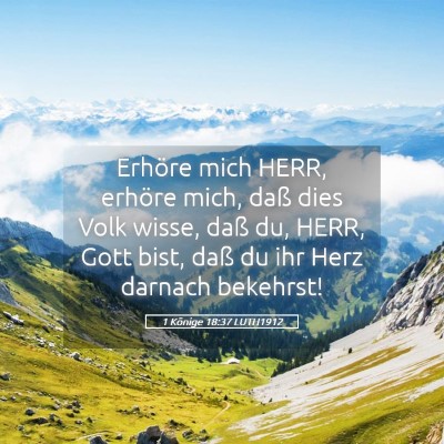 Picture 05 - 1 Könige 18:37 LUTH1912 - Erhöre mich HERR, erhöre mich, daß dies Volk - Bible Verse Picture