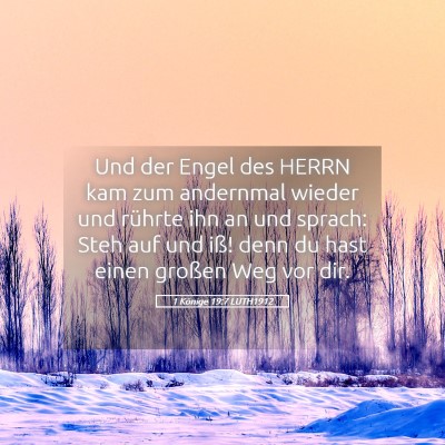 Picture 05 - 1 Könige 19:7 LUTH1912 - Und der Engel des HERRN kam zum andernmal wieder - Bible Verse Picture
