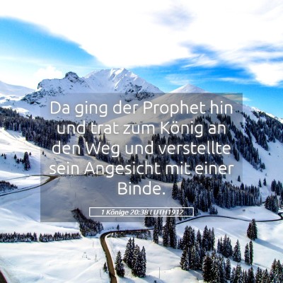 Picture 05 - 1 Könige 20:38 LUTH1912 - Da ging der Prophet hin und trat zum König an - Bible Verse Picture