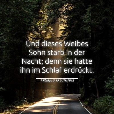 Picture 05 - 1 Könige 3:19 LUTH1912 - Und dieses Weibes Sohn starb in der Nacht; denn - Bible Verse Picture