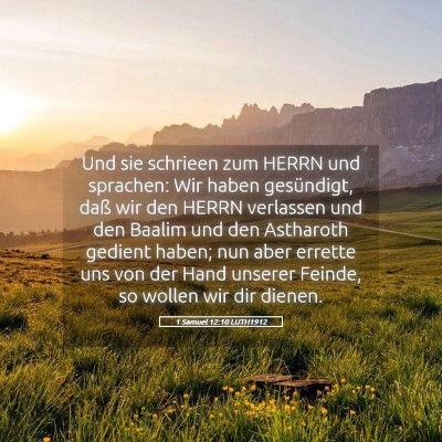 Picture 05 - 1 Samuel 12:10 LUTH1912 - Und sie schrieen zum HERRN und sprachen: Wir - Bible Verse Picture