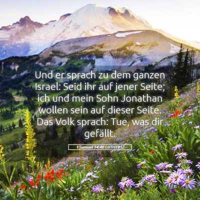 Picture 05 - 1 Samuel 14:40 LUTH1912 - Und er sprach zu dem ganzen Israel: Seid ihr auf - Bible Verse Picture