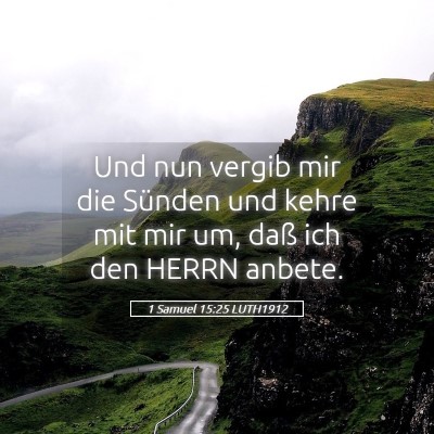 Picture 05 - 1 Samuel 15:25 LUTH1912 - Und nun vergib mir die Sünden und kehre mit mir - Bible Verse Picture