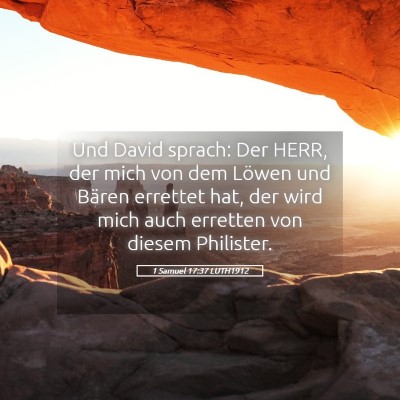 Picture 05 - 1 Samuel 17:37 LUTH1912 - Und David sprach: Der HERR, der mich von dem - Bible Verse Picture