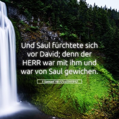 Picture 05 - 1 Samuel 18:12 LUTH1912 - Und Saul fürchtete sich vor David; denn der HERR - Bible Verse Picture