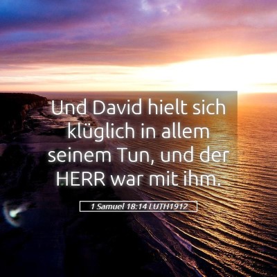 Picture 05 - 1 Samuel 18:14 LUTH1912 - Und David hielt sich klüglich in allem seinem - Bible Verse Picture