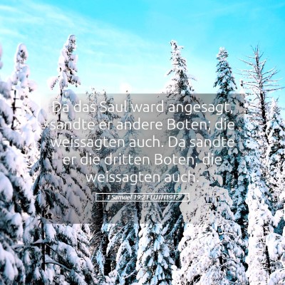 Picture 05 - 1 Samuel 19:21 LUTH1912 - Da das Saul ward angesagt, sandte er andere - Bible Verse Picture