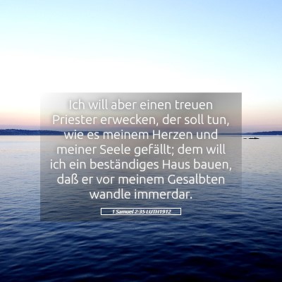 Picture 05 - 1 Samuel 2:35 LUTH1912 - Ich will aber einen treuen Priester erwecken, der - Bible Verse Picture