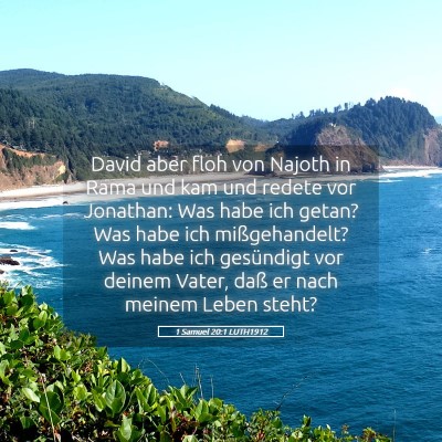 Picture 05 - 1 Samuel 20:1 LUTH1912 - David aber floh von Najoth in Rama und kam und - Bible Verse Picture