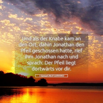 Picture 05 - 1 Samuel 20:37 LUTH1912 - Und als der Knabe kam an den Ort, dahin Jonathan - Bible Verse Picture