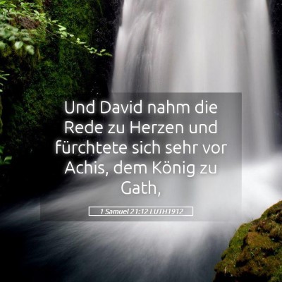 Picture 05 - 1 Samuel 21:12 LUTH1912 - Und David nahm die Rede zu Herzen und fürchtete - Bible Verse Picture