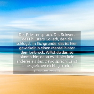 Picture 05 - 1 Samuel 21:9 LUTH1912 - Der Priester sprach: Das Schwert des Philisters - Bible Verse Picture