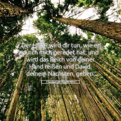 Picture 05 - 1 Samuel 28:17 LUTH1912 - Der HERR wird dir tun, wie er durch mich geredet - Bible Verse Picture