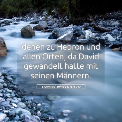 Picture 05 - 1 Samuel 30:31 LUTH1912 - denen zu Hebron und allen Orten, da David - Bible Verse Picture