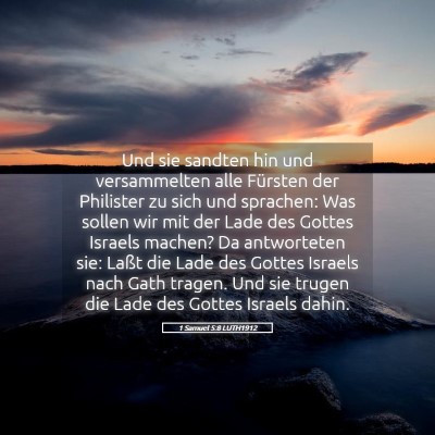 Picture 05 - 1 Samuel 5:8 LUTH1912 - Und sie sandten hin und versammelten alle - Bible Verse Picture