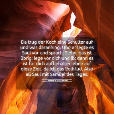 Picture 05 - 1 Samuel 9:24 LUTH1912 - Da trug der Koch eine Schulter auf und was - Bible Verse Picture