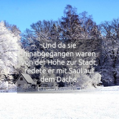 Picture 05 - 1 Samuel 9:25 LUTH1912 - Und da sie hinabgegangen waren von der Höhe zur - Bible Verse Picture